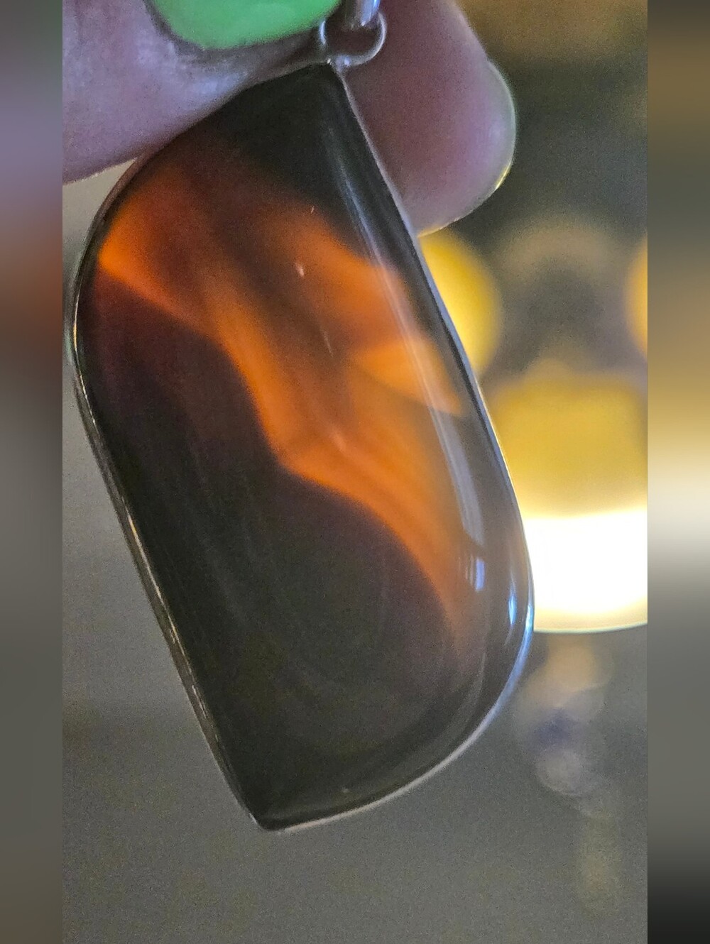 Montana Agate & Silver Gemstone Pendant Charm
